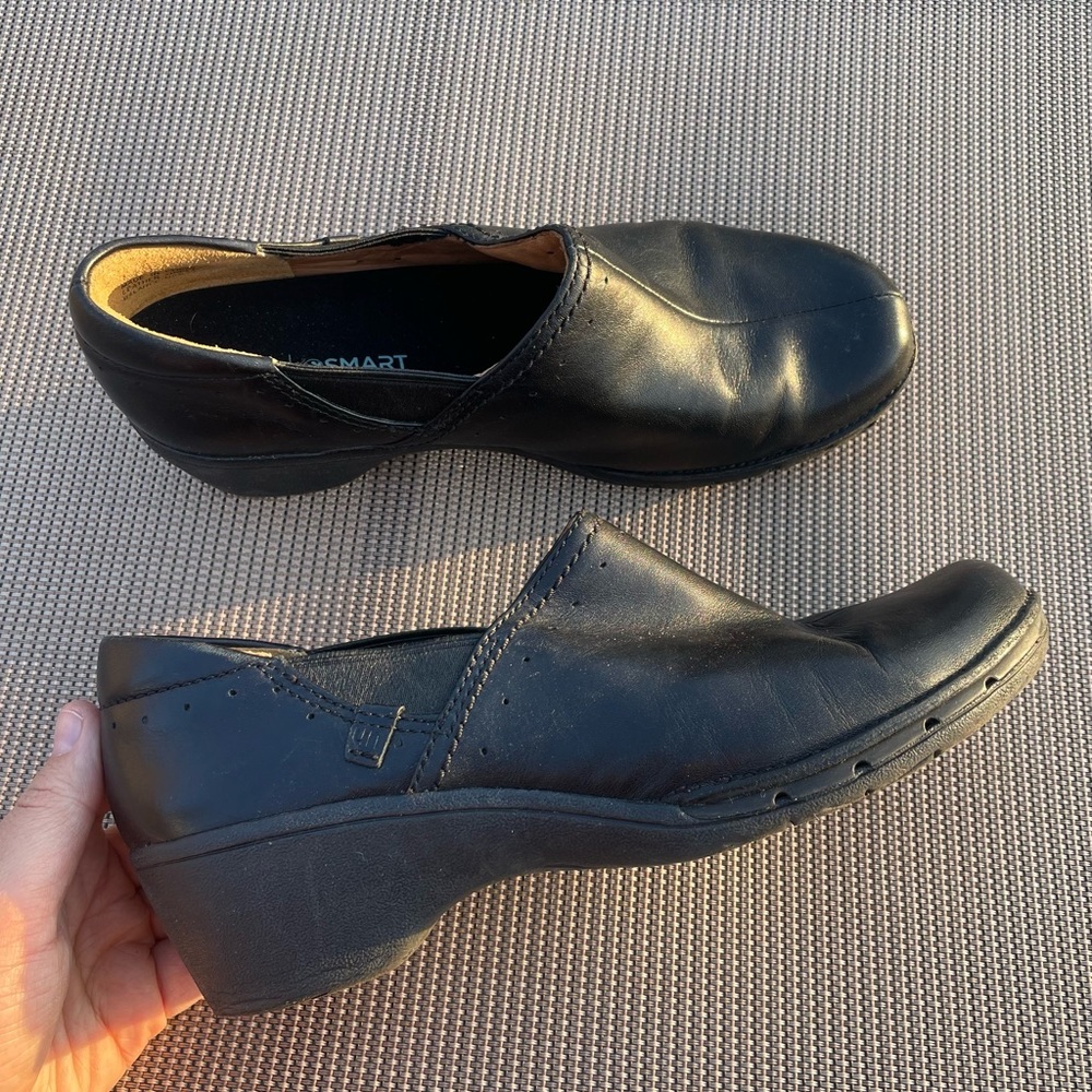 Abeo smart system clogs comfort shoes leather size 7.5 black